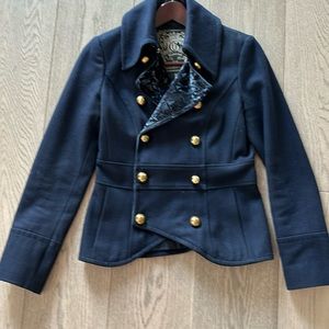 Navy Blue with velvet trim jacket Guess jacket